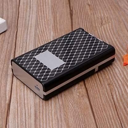 2-in-1 USB Rechargeable Cigarette Case with Electric Lighter - Stylish Metal