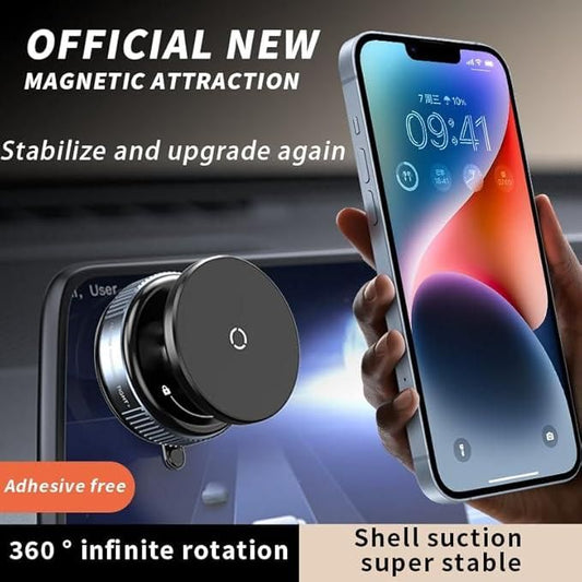 Magnetic suction phone holder 360 degree rotating car office mount India
