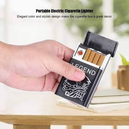 2-in-1 USB Rechargeable Cigarette Case with Electric Lighter - Stylish Metal
