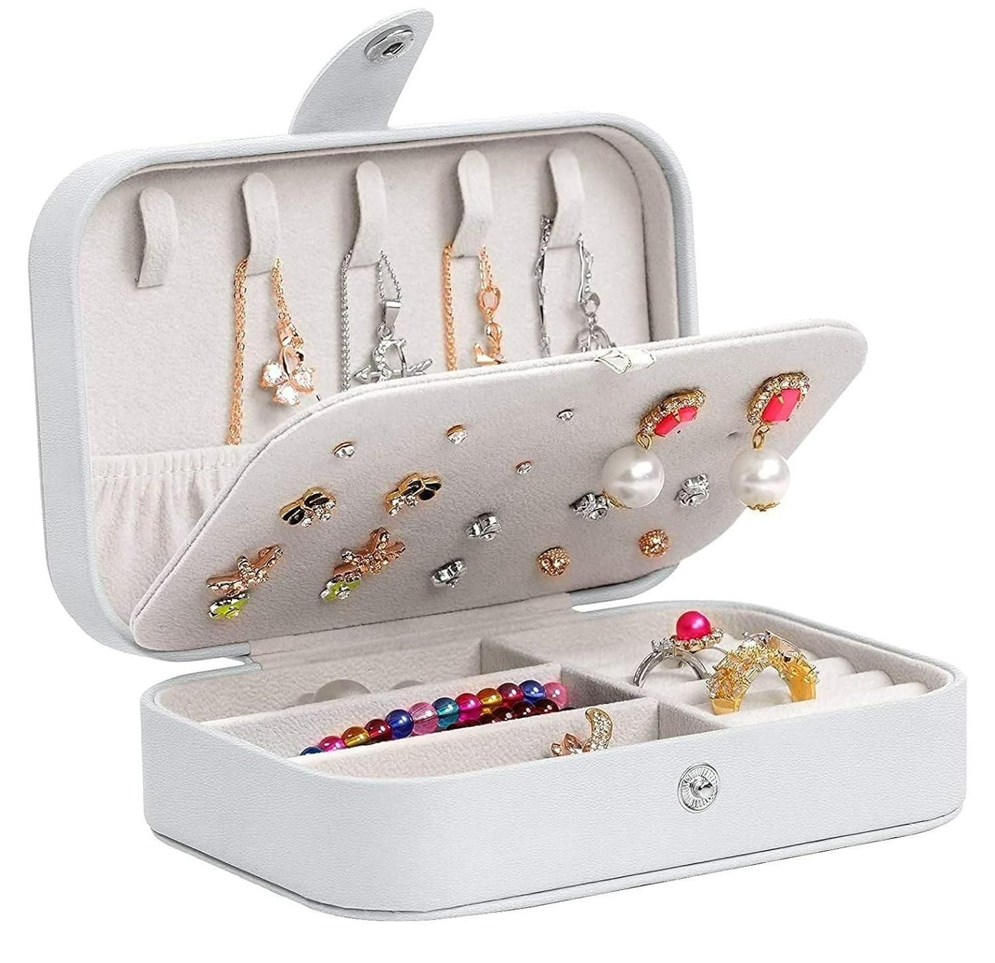 PU leather jewelry box organizer for rings earrings necklaces India
