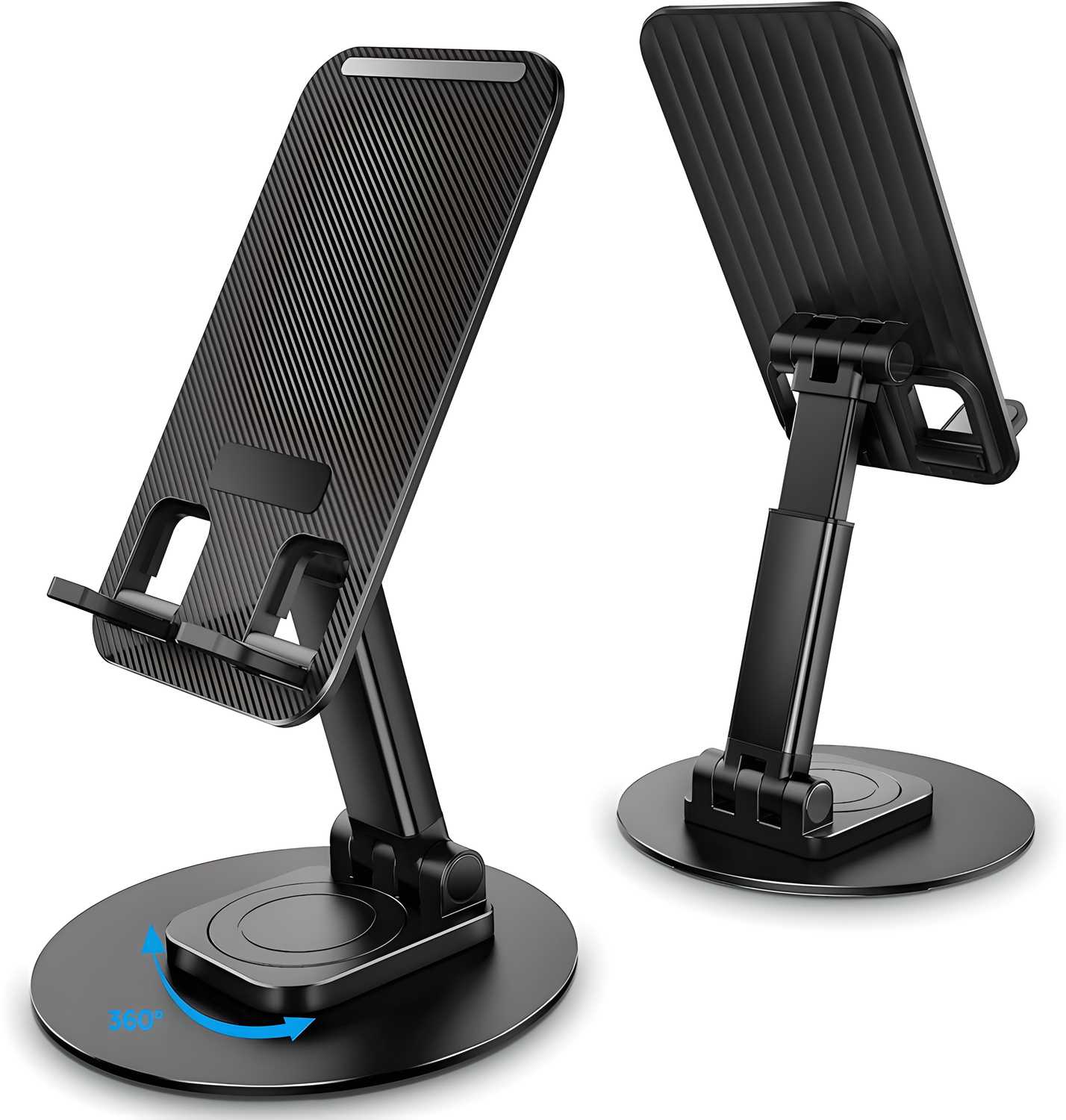 Mobile Phone Stand - 360° Rotation Adjustable Height & Angle Desk Holder