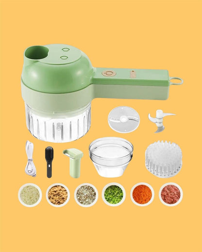 4-in-1 portable electric vegetable cutter wireless food processor India
