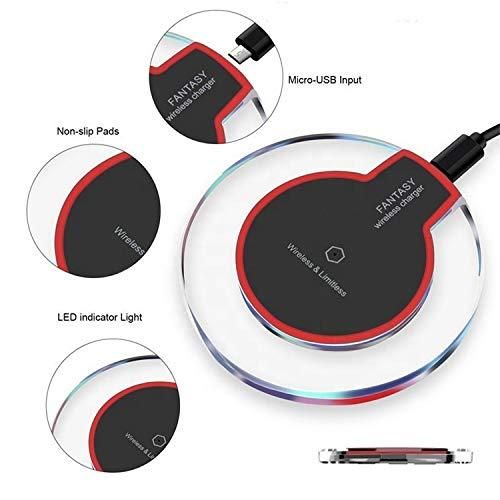 Wireless charger with close-up details on a white background